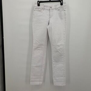 Ann‎ Taylor Curvy Fit White Skinny Jeans Womens Size 4 29x30 White Denim